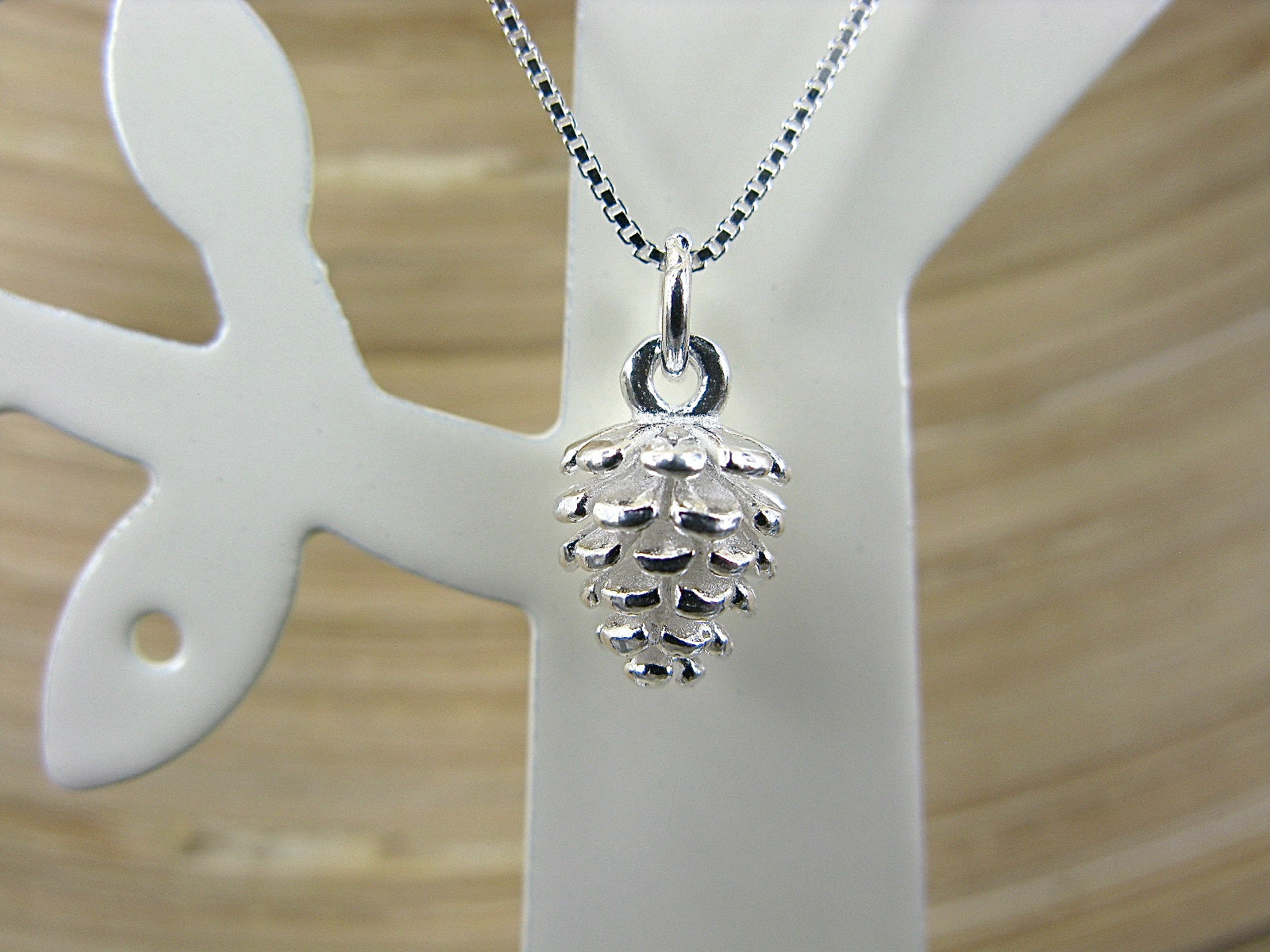Pine Cone 925 Sterling Silver Chain Necklace Necklace Faith Owl - Faith Owl
