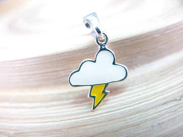 Cloud Lightning 925 Sterling Silver Pendant Pendant - Faith Owl