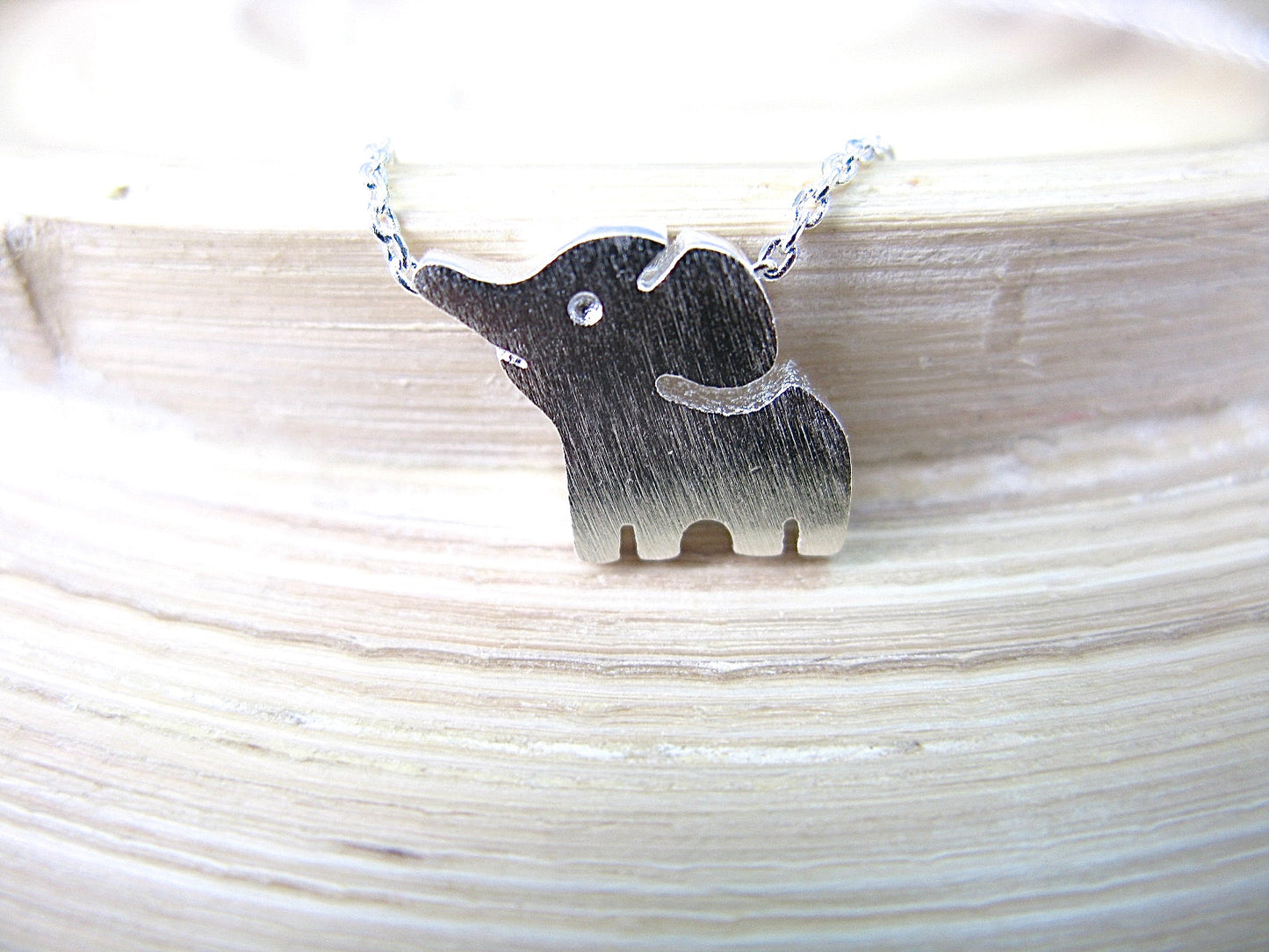Elephant Matt Look 925 Sterling Silver Chain Necklace Necklace Faith Owl - Faith Owl