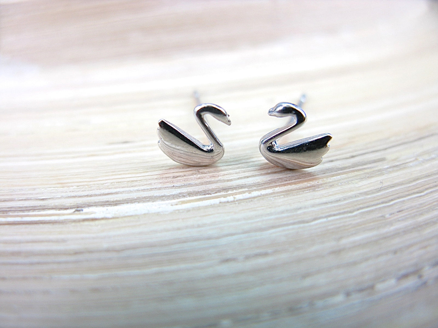 Swam 925 Sterling Silver Stud Earrings Stud Faith Owl - Faith Owl