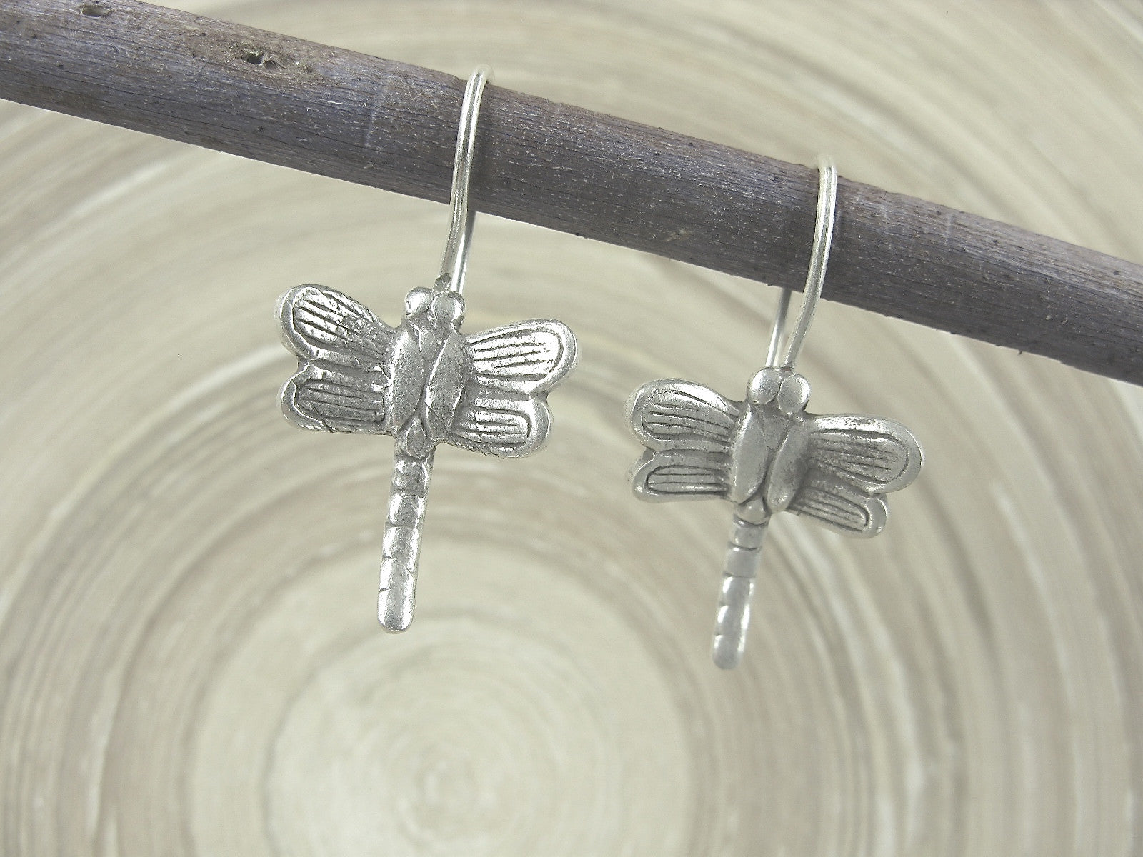 Dragonfly Tribal 925 Sterling Silver Ear Wire Earrings Earrings - Faith Owl
