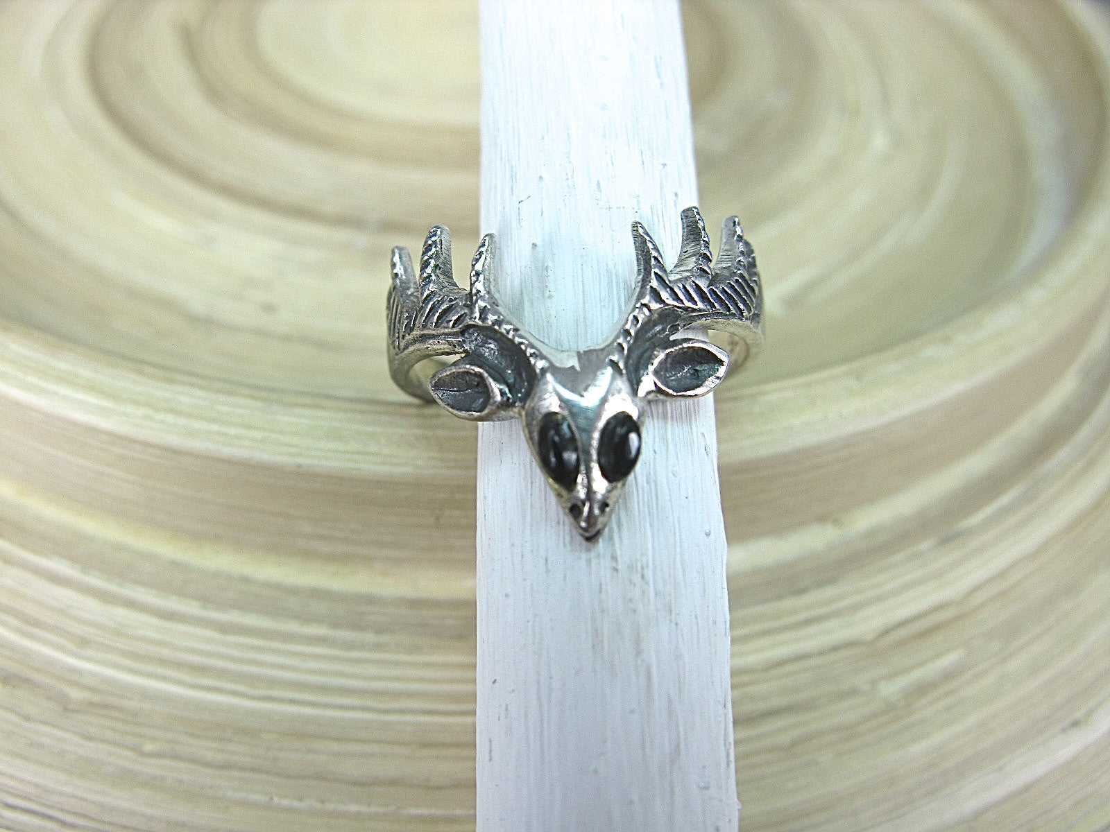 Deer Reindeer Ring in 925 Sterling Silver Ring Faith Owl - Faith Owl