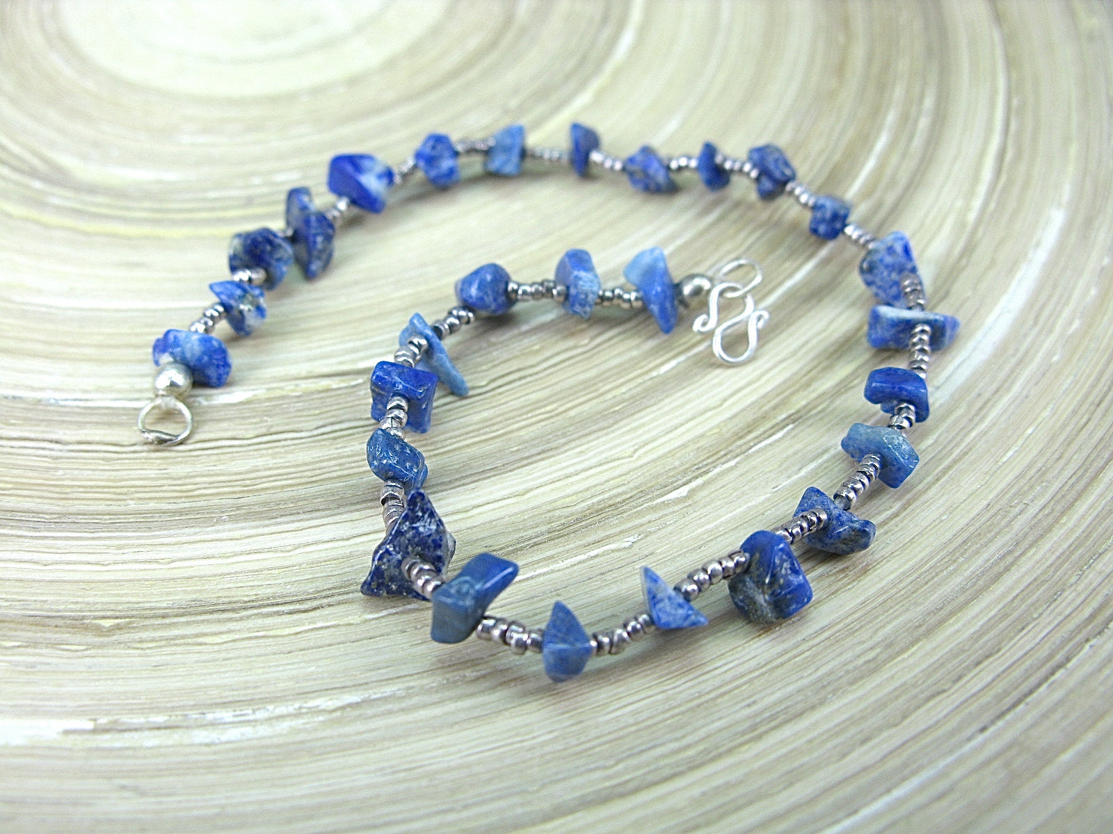 Lapis Lazuli Tribal Oxidized 925 Sterling Silver Bracelet Bracelet Faith Owl - Faith Owl