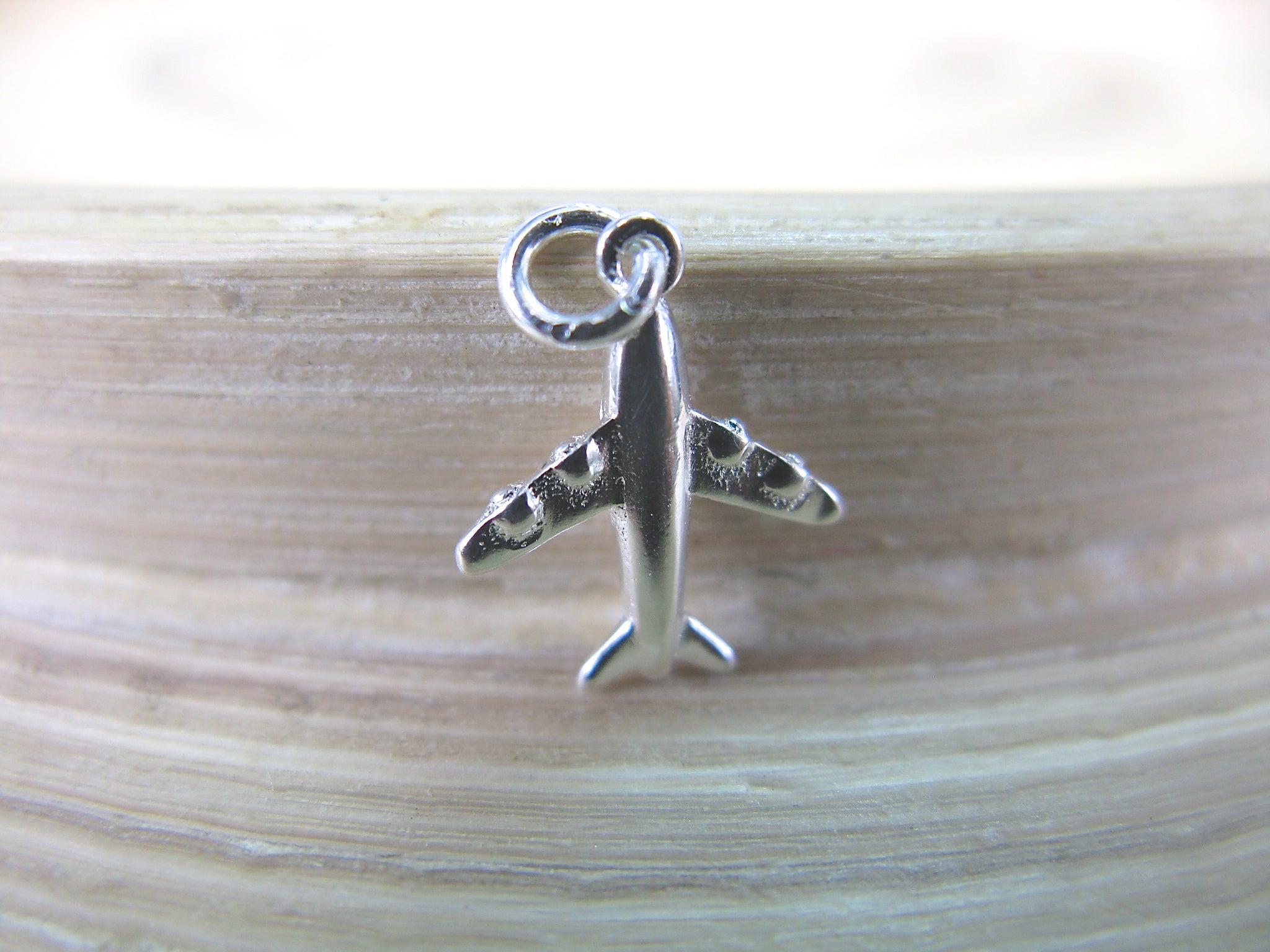 Airplane Pendant Necklace in 925 Sterling Silver