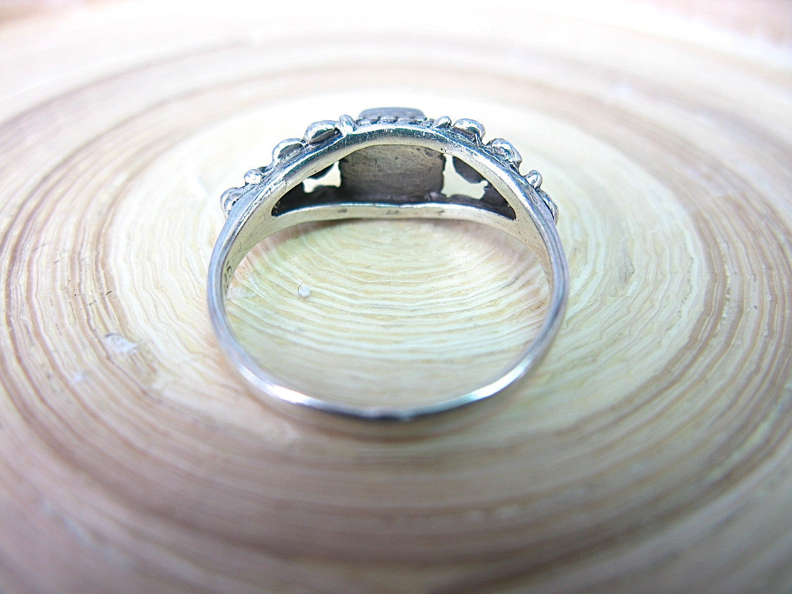 Malachite Square Oxidized 925 Sterling Silver Ring Ring Faith Owl - Faith Owl