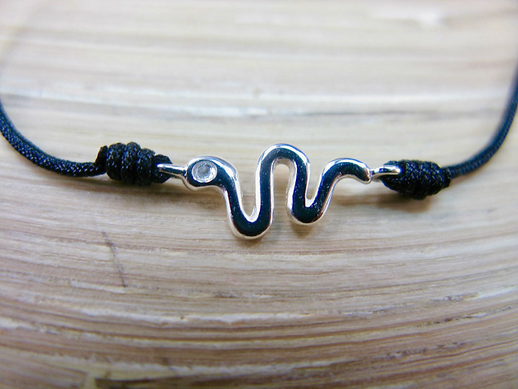 Snake 925 Sterling Silver Adjustable String Bracelet