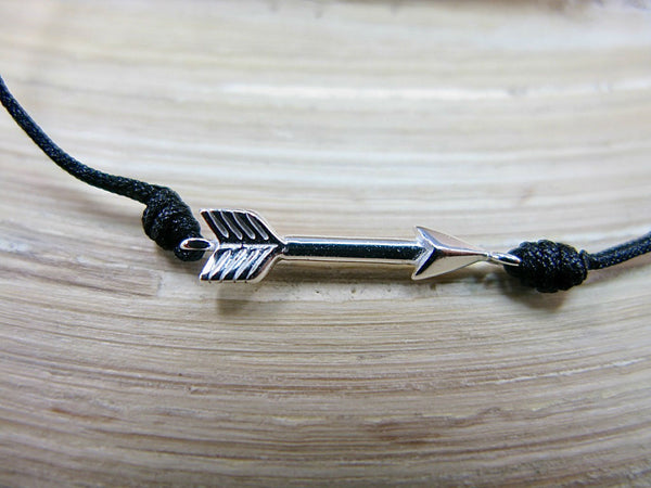 Arrow 925 Sterling Silver Adjustable String Bracelet