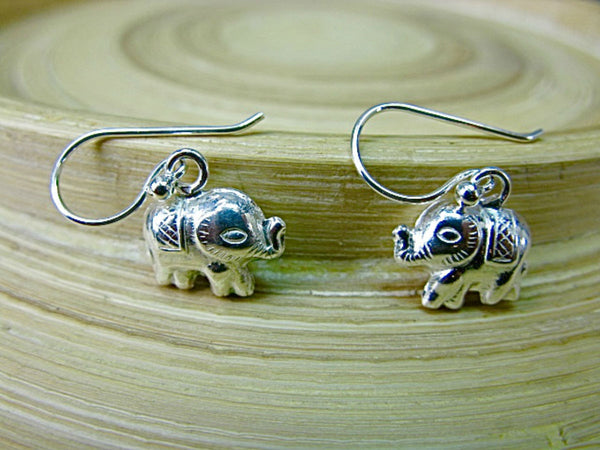 Elephant Dangle 925 Sterliing Silver Earrings