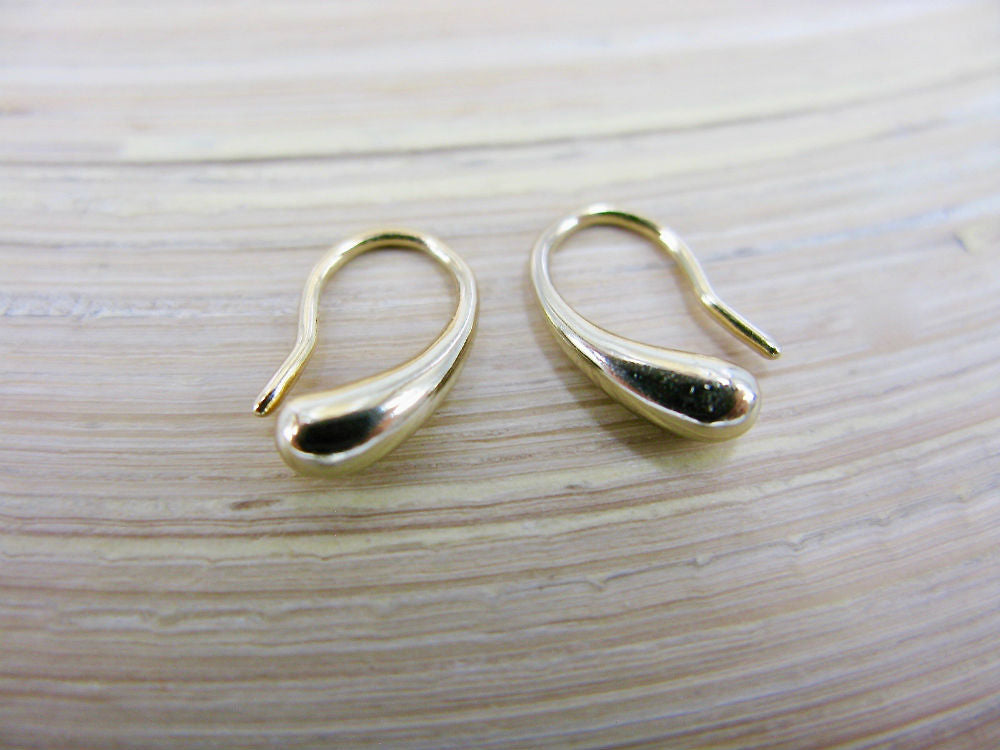 Bean Gold Plated 925 Sterling Silver Earrings