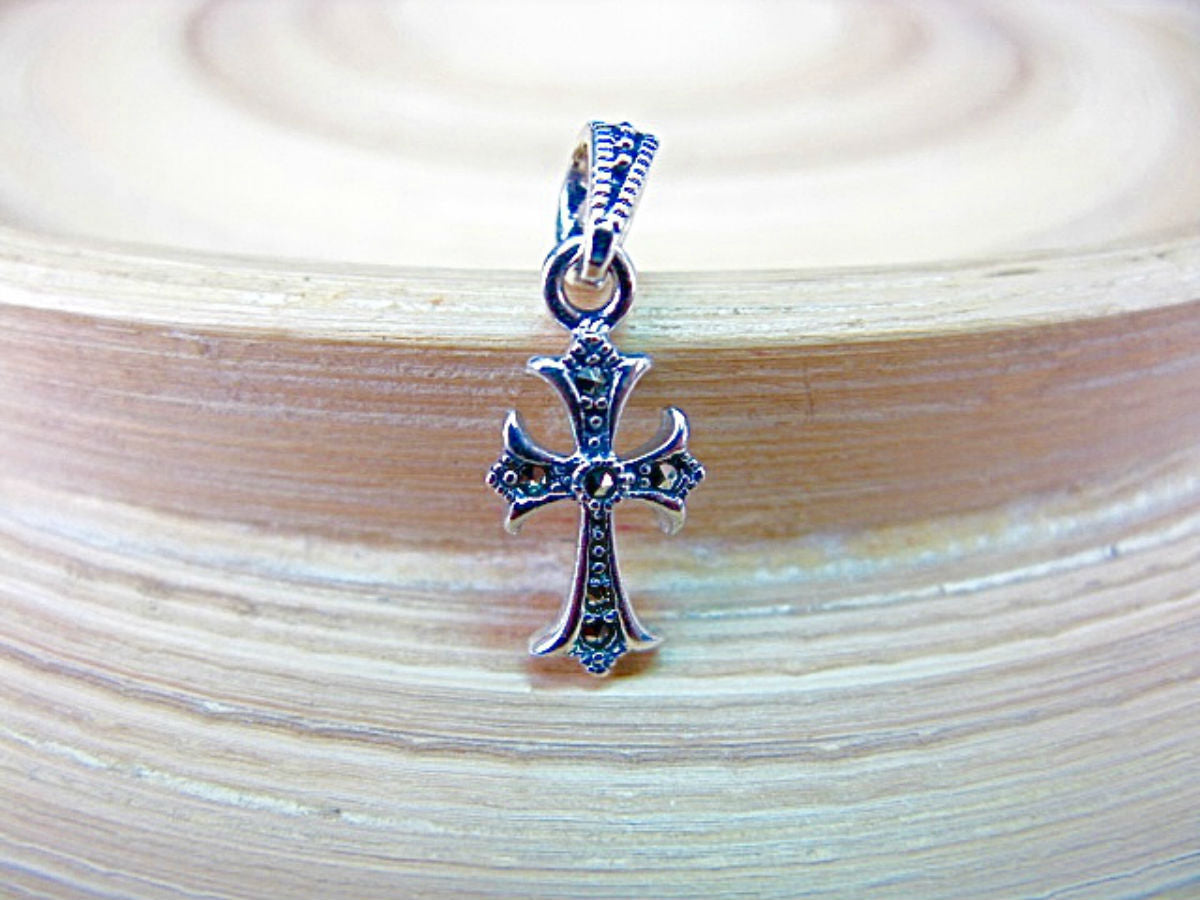 Cross Marcasite 925 Sterling Silver Pendant