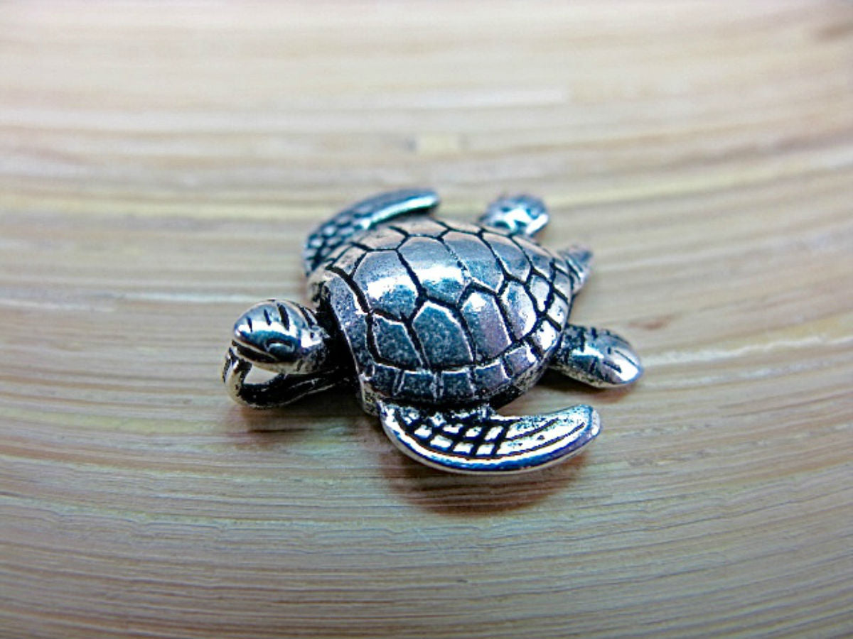 Turtle 925 Serling Silver Pendant Chain Necklace