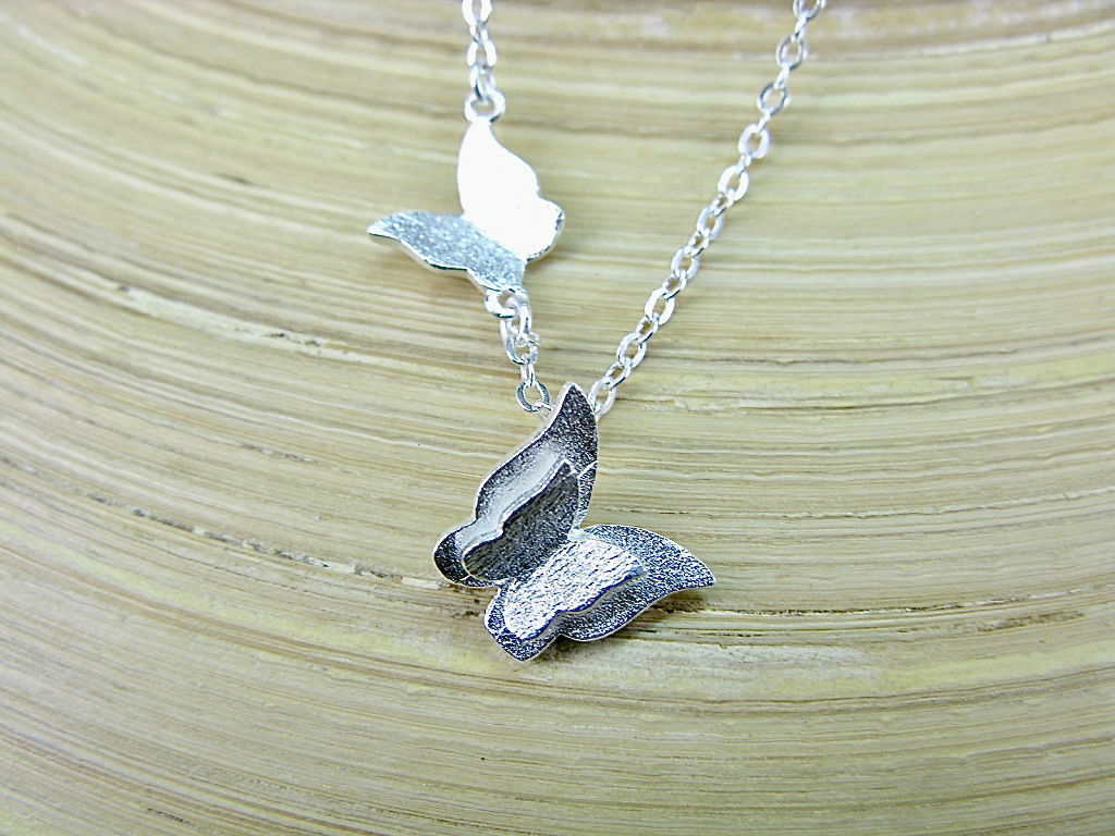 Butterfly Pendant Chain Necklace in 925 Sterling Silver