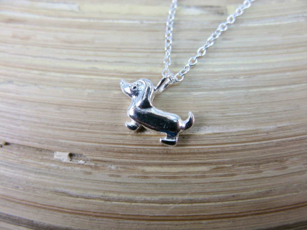 Dog Pendant Chain Necklace in 925 Sterling Silver
