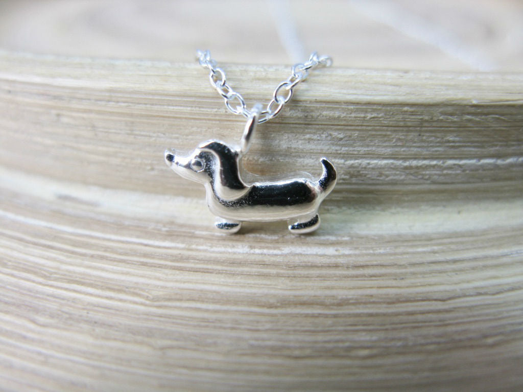 Dog Pendant Chain Necklace in 925 Sterling Silver