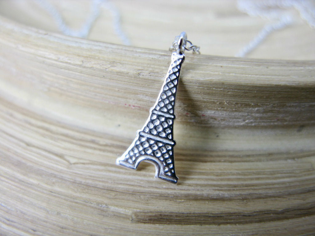 Eiffel Tower 925 Sterling Silver Pendant Chain Necklace