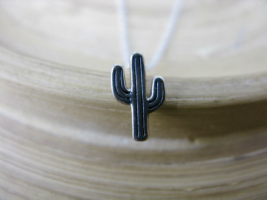 Cactus 925 Sterling Silver Pendant Chain Necklace