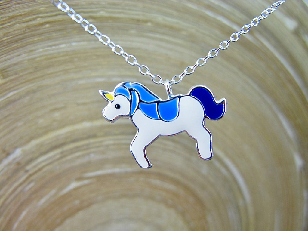 Unicorn 925 Sterling Silver Pendant Chain Necklace