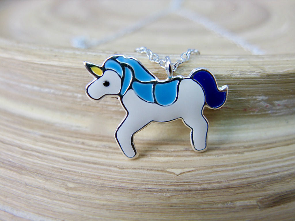 Unicorn 925 Sterling Silver Pendant Chain Necklace