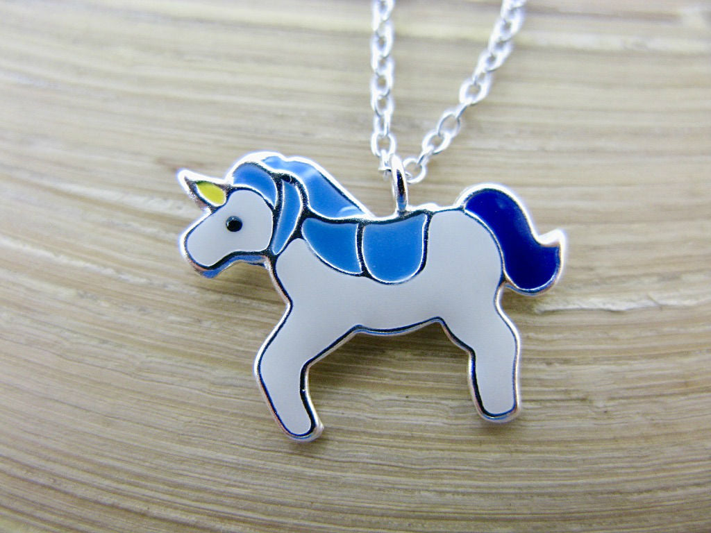 Unicorn 925 Sterling Silver Pendant Chain Necklace