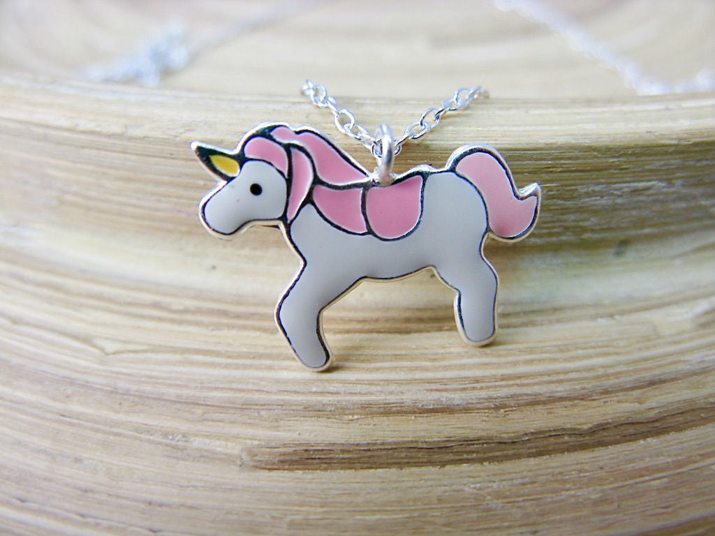 Unicorn 925 Sterling Silver Pendant Chain Necklace