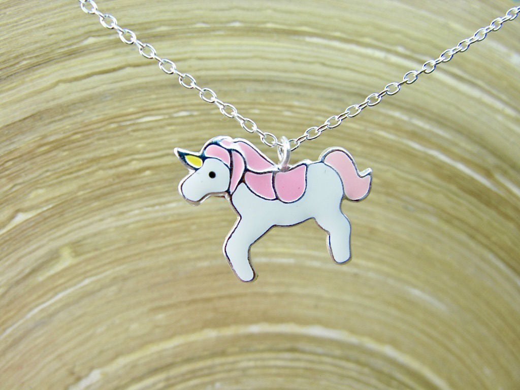 Unicorn 925 Sterling Silver Pendant Chain Necklace