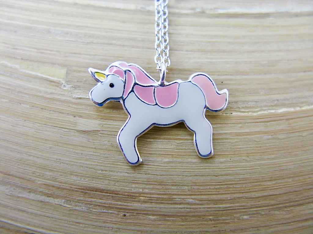 Unicorn 925 Sterling Silver Pendant Chain Necklace