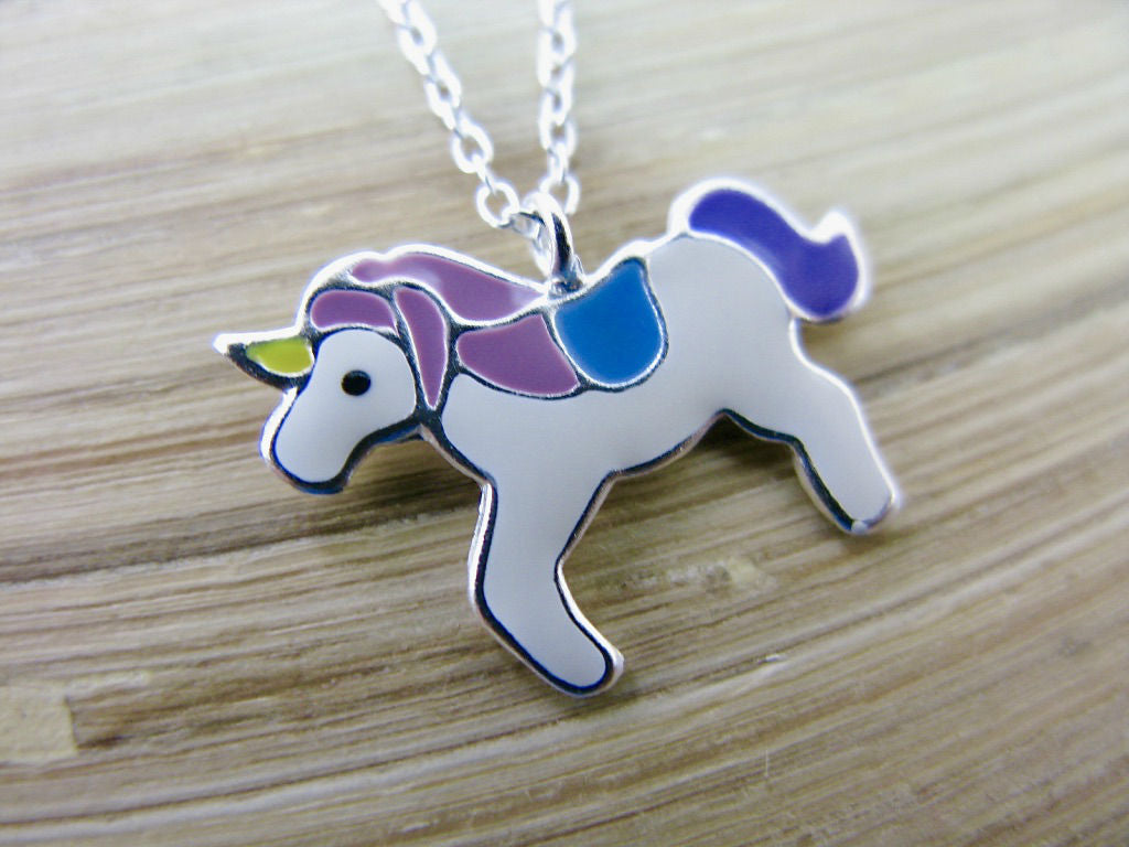 Unicorn 925 Sterling Silver Pendant Chain Necklace