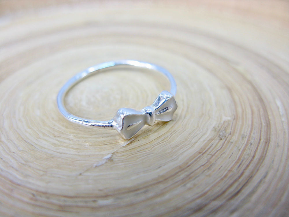 Ribbon Bow 925 Sterling Silver Ring