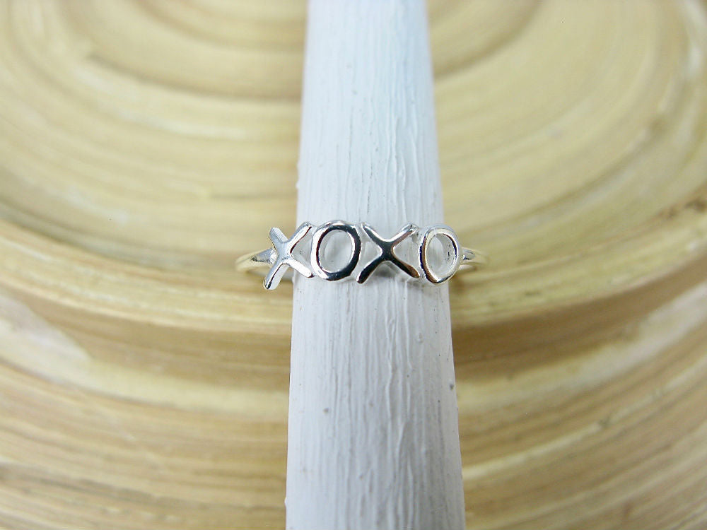 XOXO And Lip Two Way Ring in 925 Sterling Silver
