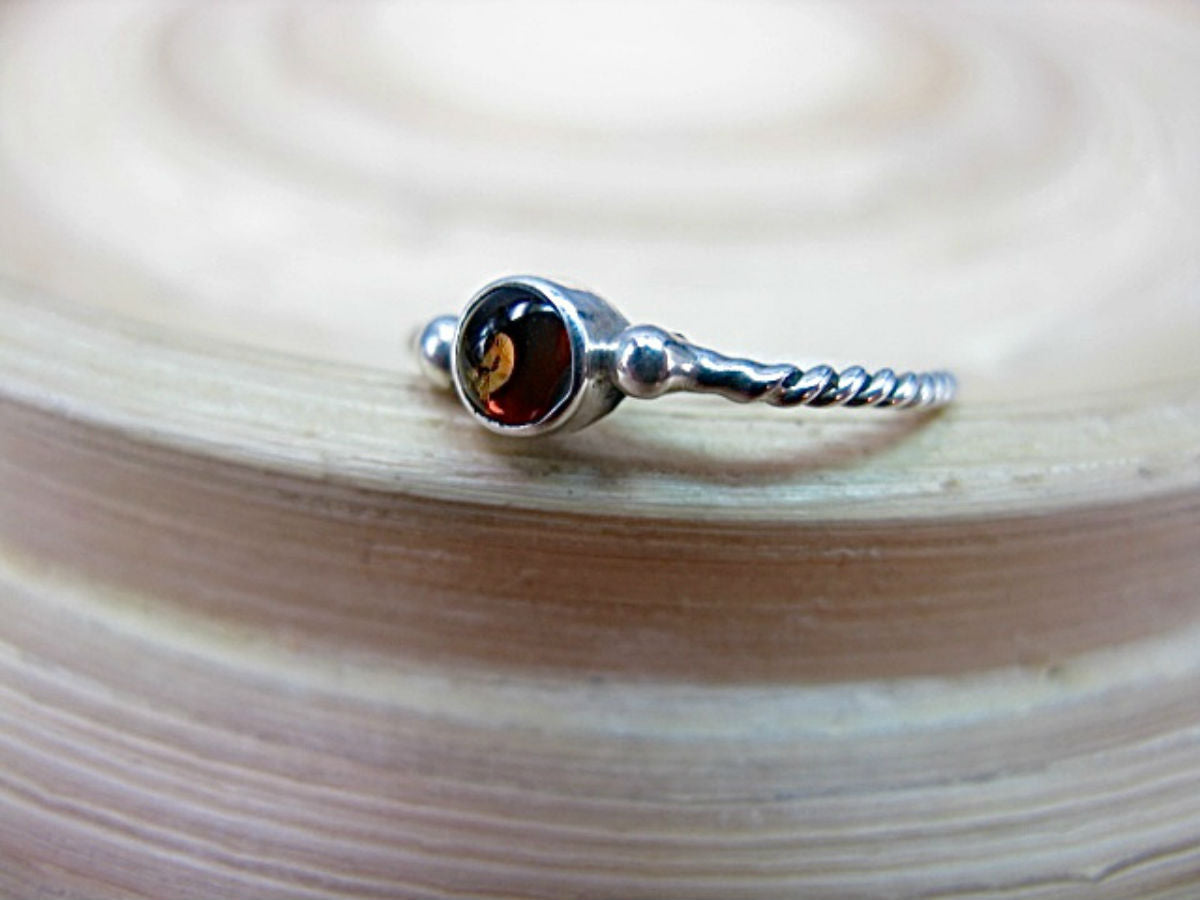Round Smoky Quartz 925 Sterling Silver Ring