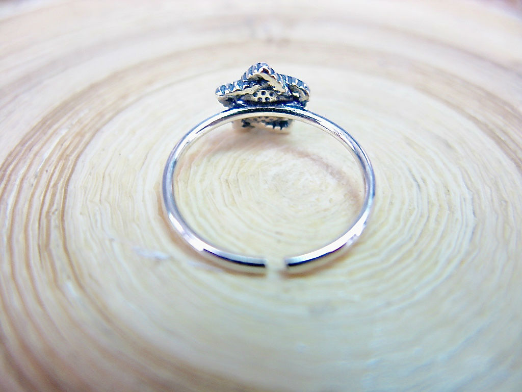 Star Turquoise Oxidized Pinky Ring 925 Sterling Silver