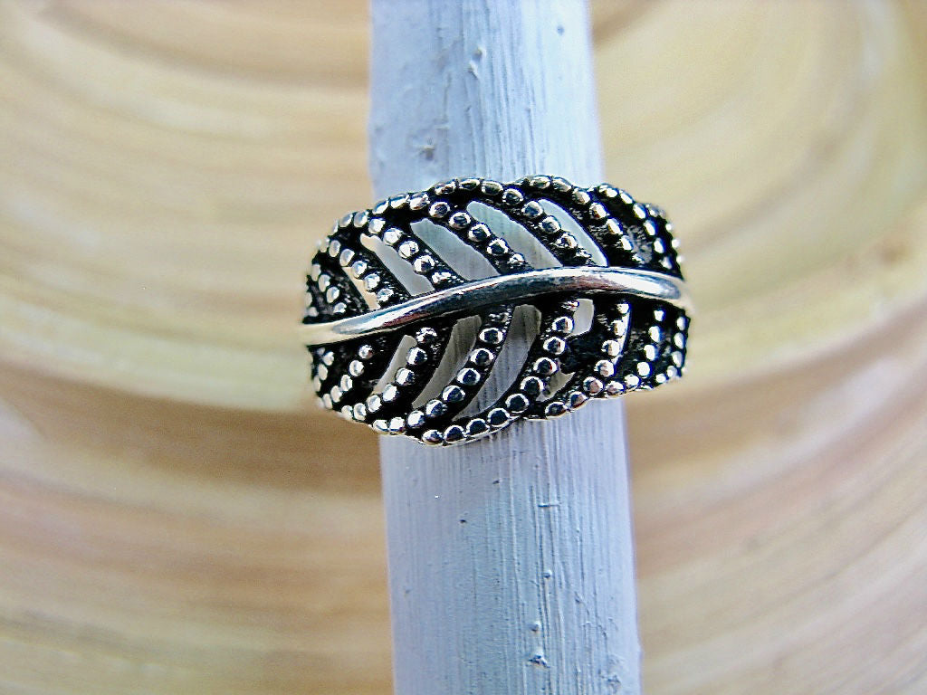Leaf Oxidized Ring in 925 Sterling Silver