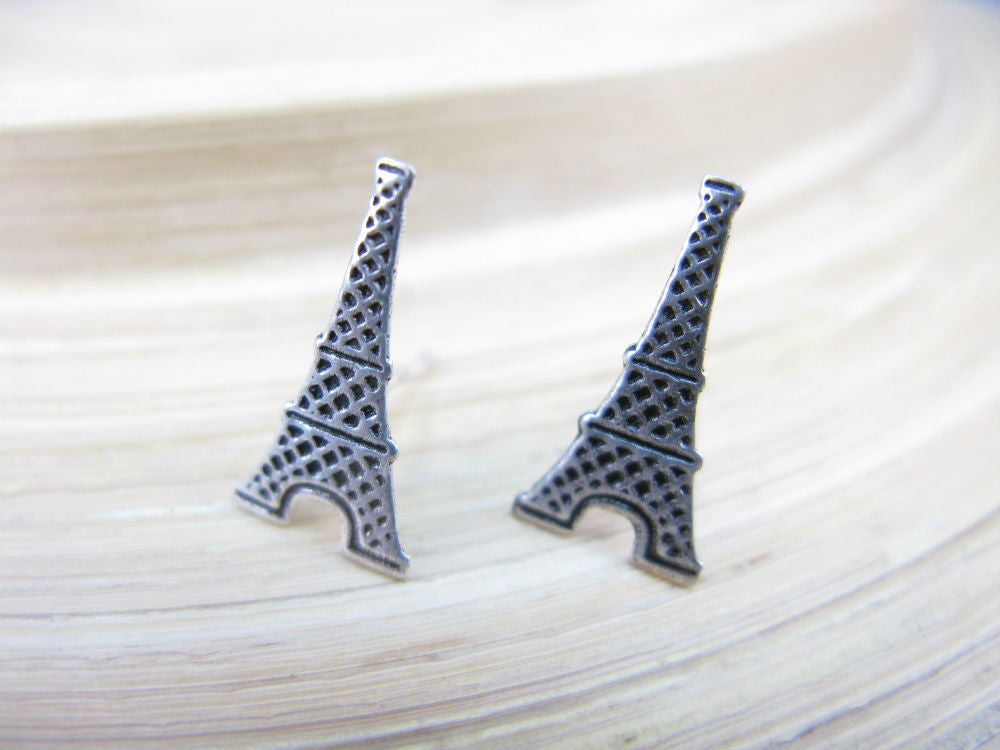 Eiffel Tower 925 Sterling Silver Stud Earrings