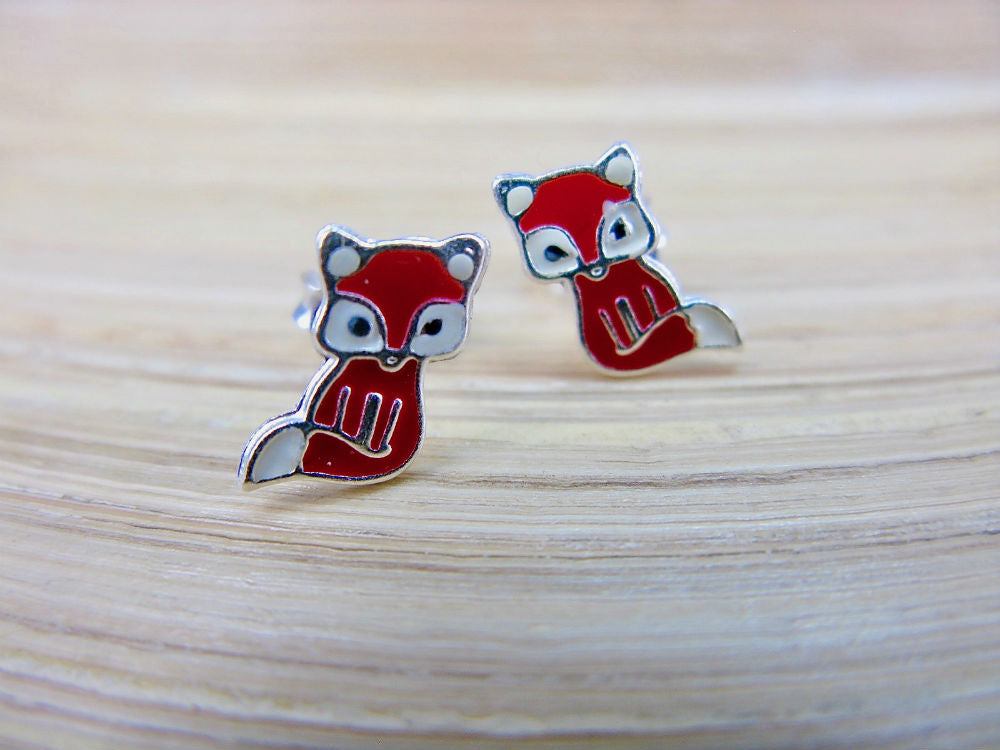 Fox 925 Sterling Silver Stud Earrings