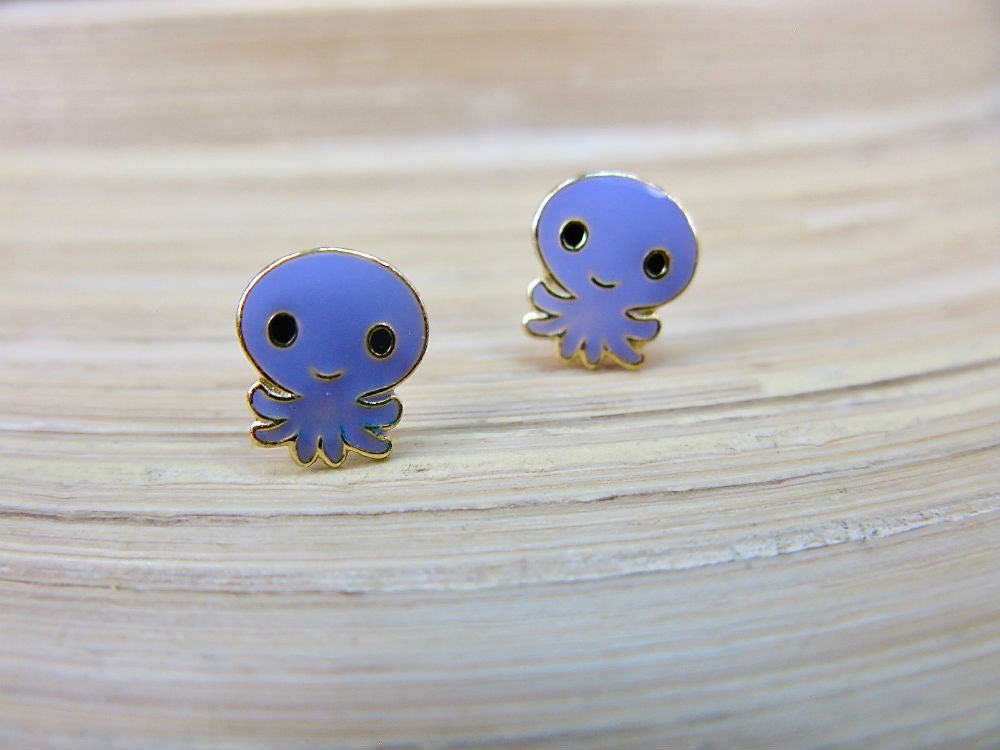 Octopus 925 Sterling Silver Stud Earrings