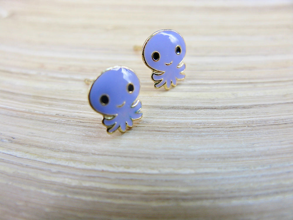 Octopus 925 Sterling Silver Stud Earrings