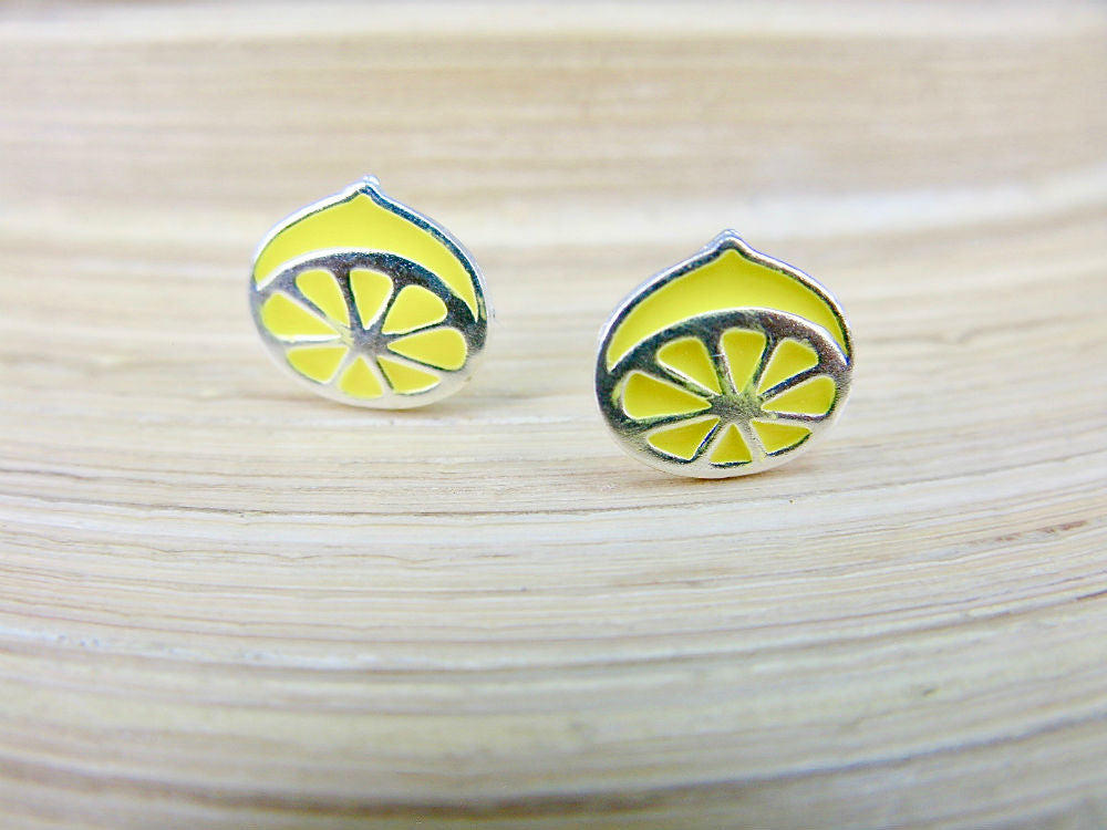Lemon 925 Sterling Silver Stud Earrings