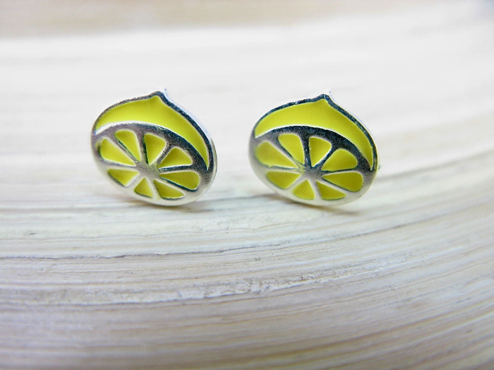 Lemon 925 Sterling Silver Stud Earrings