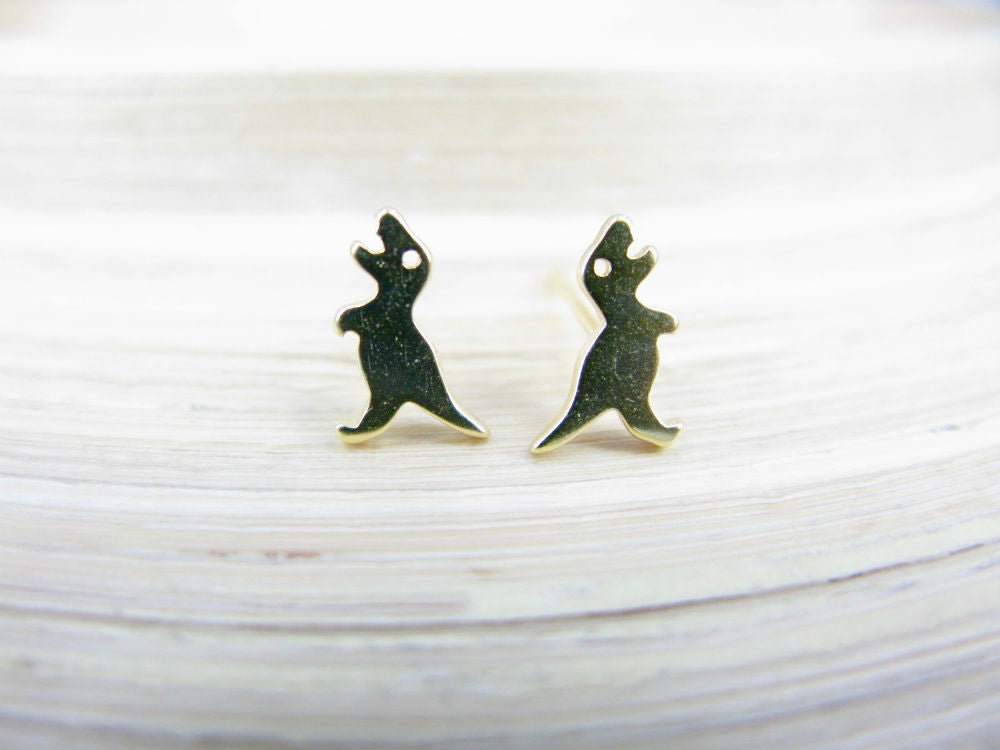 Dinosaur 925 Sterling Silver Stud Earrings