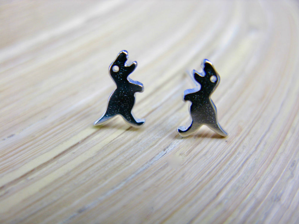 Dinosaur 925 Sterling Silver Stud Earrings