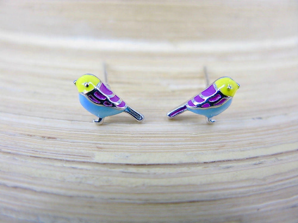 Bird 925 Sterling Silver Stud Earrings