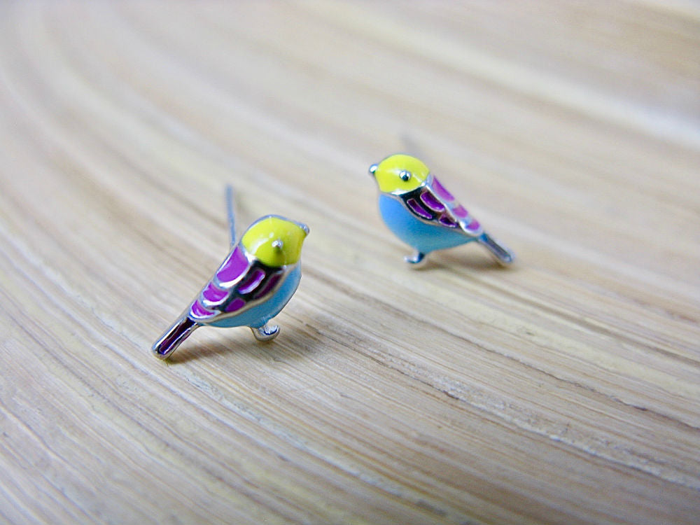 Bird 925 Sterling Silver Stud Earrings