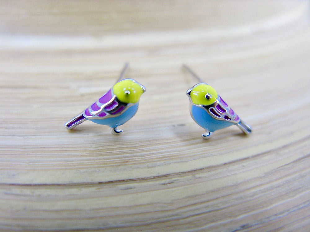 Bird 925 Sterling Silver Stud Earrings