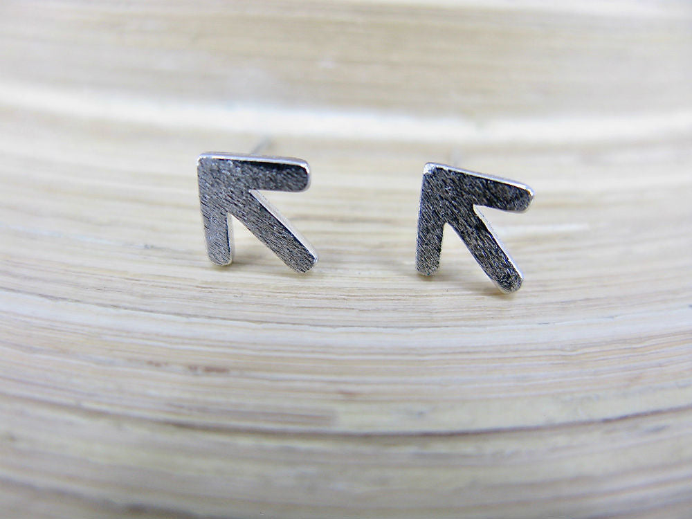 Arrow Sign 925 Sterling Silver Stud Earrings