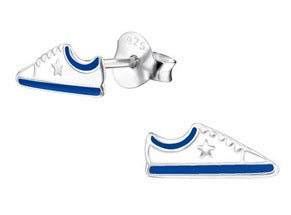 Sneaker Shoes 925 Sterling Silver Stud Earrings