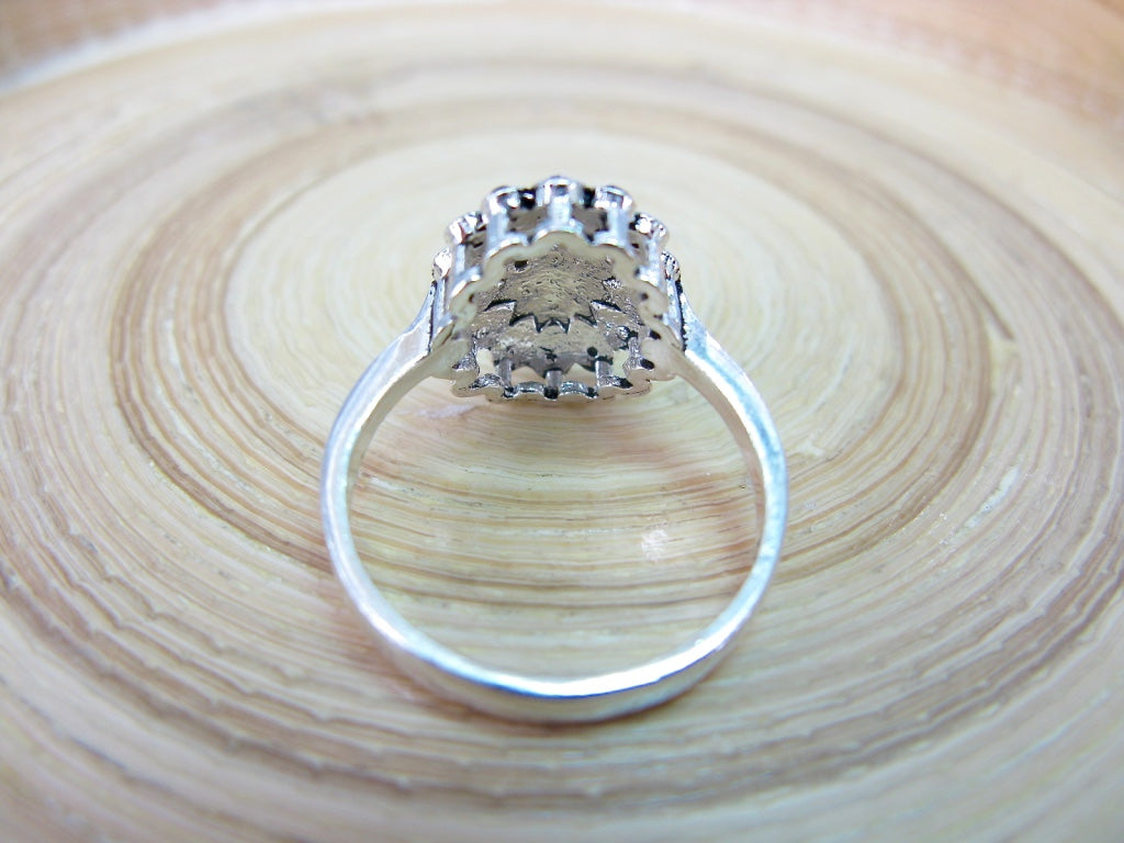 Marcasite Oval Shaped Ring in 925 Sterling Silver