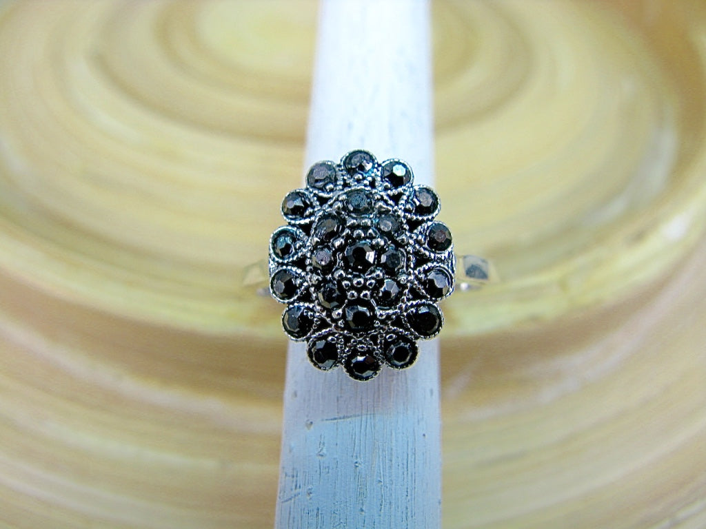 Marcasite Oval Shaped Ring in 925 Sterling Silver