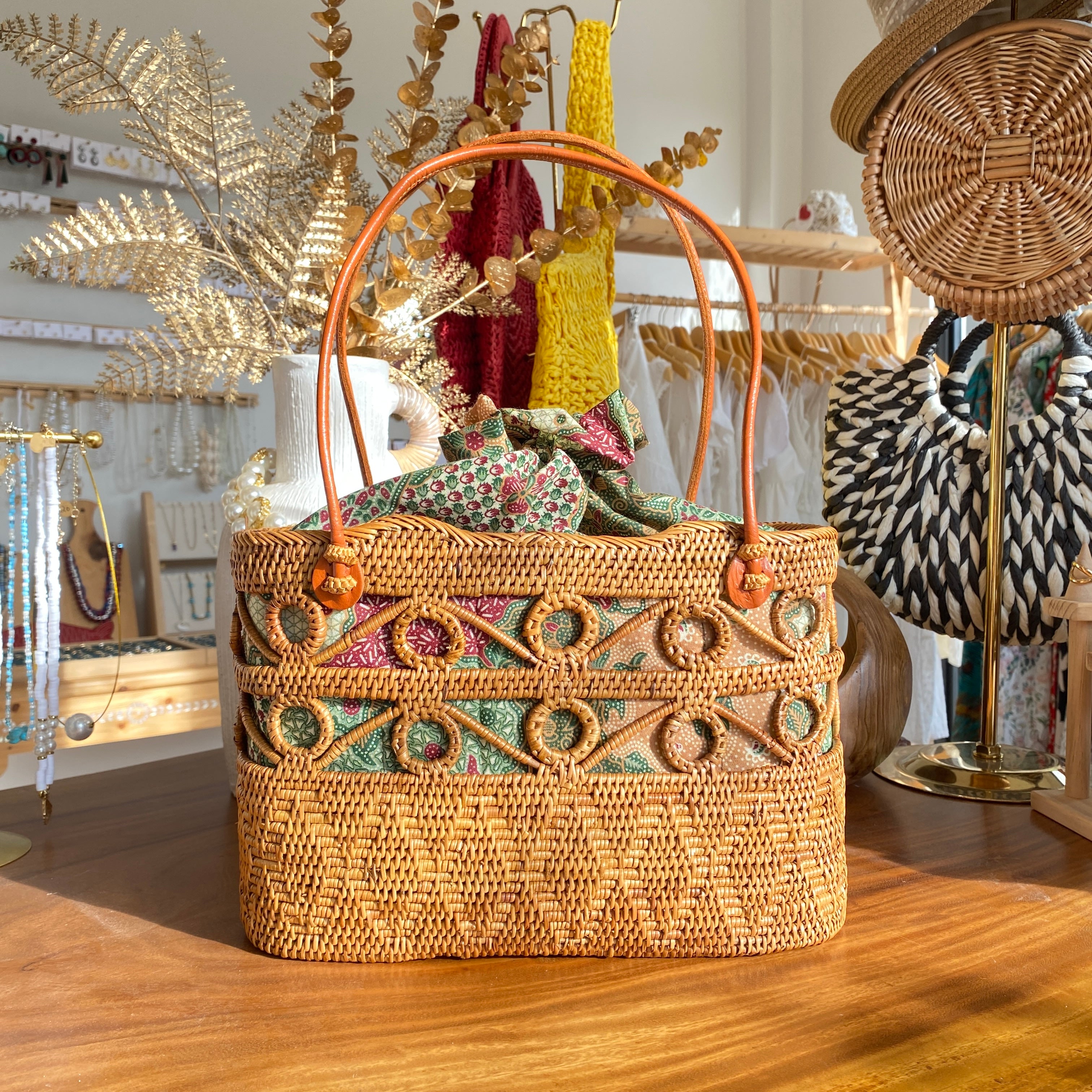 Ata Rattan Bali Bag Faith Owl