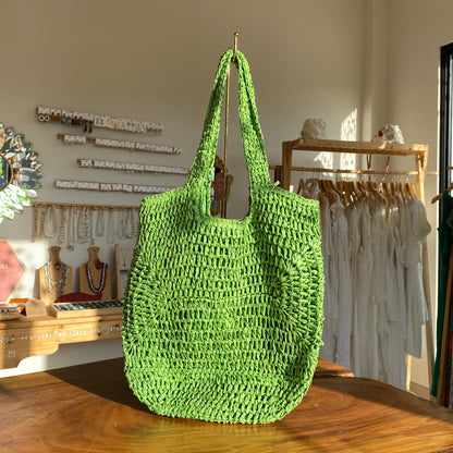 Green Straw Bag