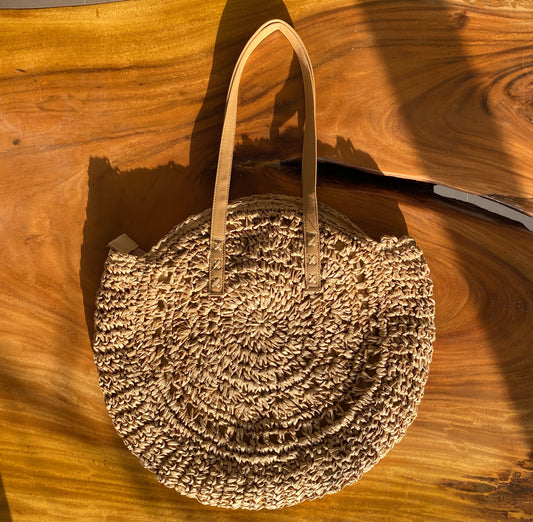 Natural Brown Straw Bag